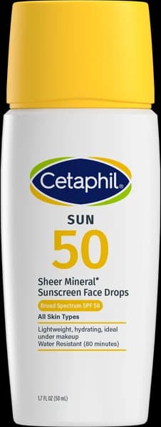 Cetaphil Sheer Mineral Sunscreen Face Drops SPF 50